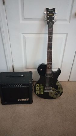 Schecter diamond series Les Paul style guitar 2014 & GX 15R CRATE AMP. ( MEMORIAL SPECIAL)