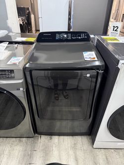 Samsung 7.4 Cu Ft Black Stainless Steel Smart Gas Dryer With Steam Sanitize 🔥