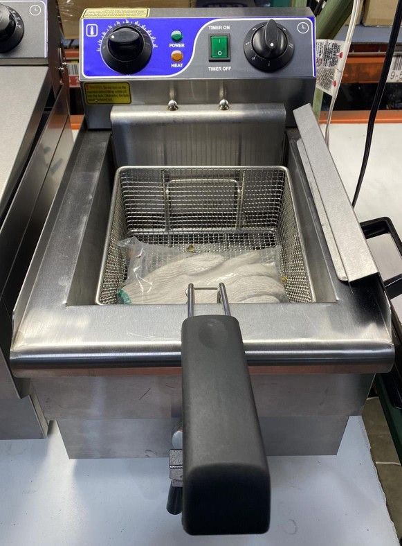 Commercial Restaurant Electric 11.7L Deep Fryer with Timer and Drain Stainless Steel