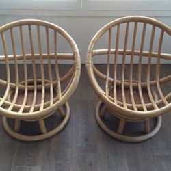 Vintage Swivel Egg Chairs with Cushions