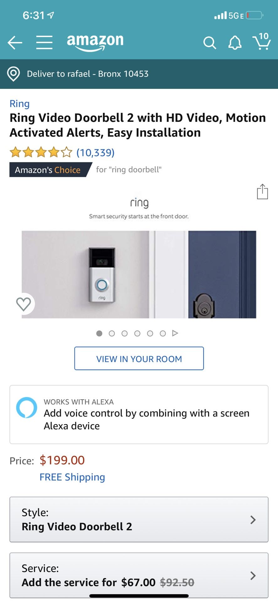 Ring video doorbell 2