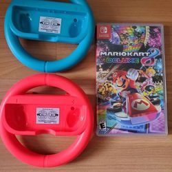 Nintendo Switch Mario Kart 8 deluxe With Steering Wheels 