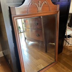 Antique Federal Style dresser & matching mirror