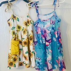 Toddler Girls Summer Dresses-Both Size 3T