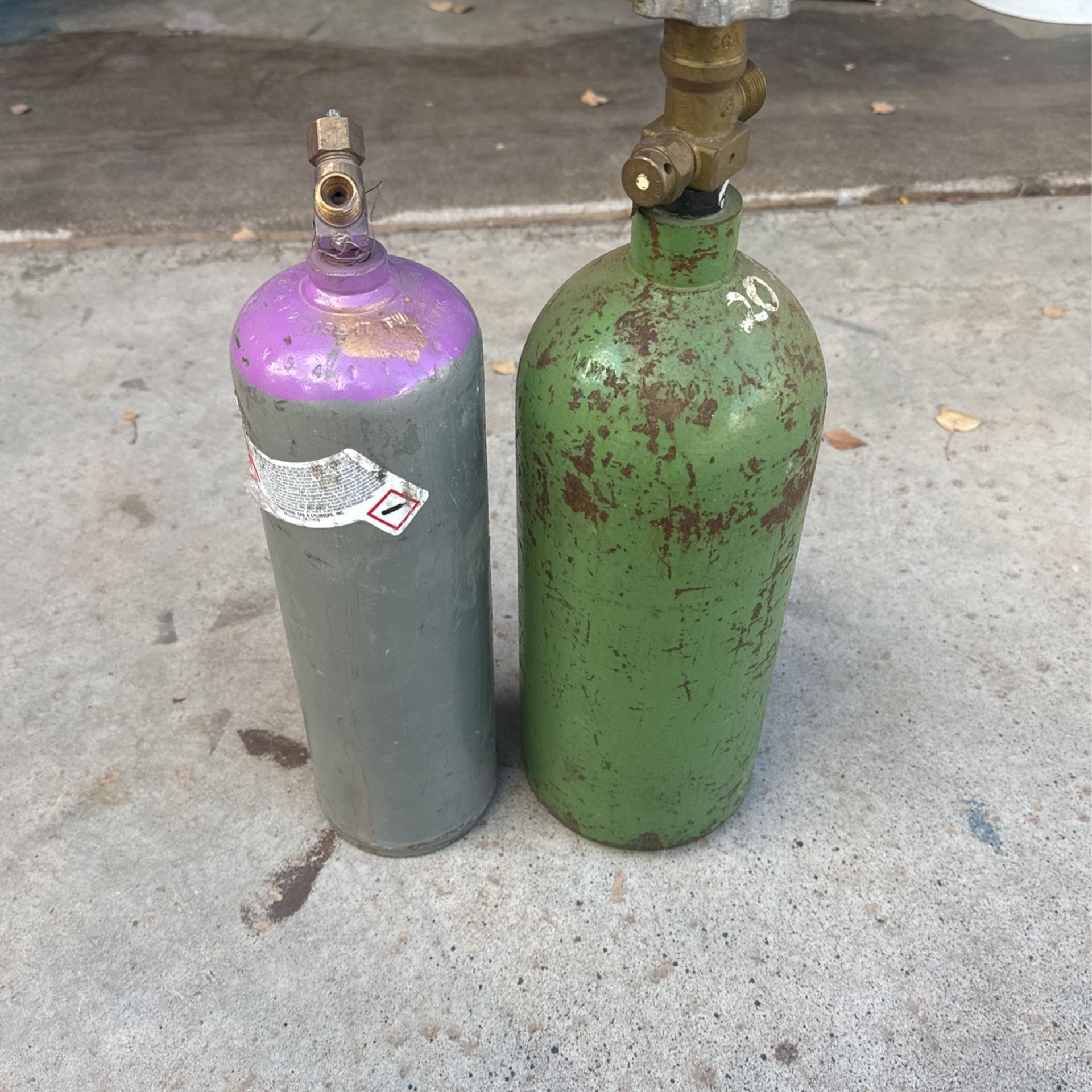 Oxygen & Acetylene Tanks