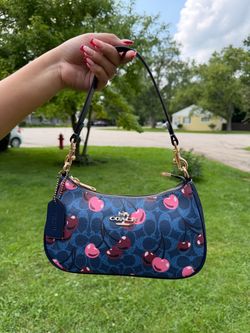 Blue Coach Shoulder Bag
