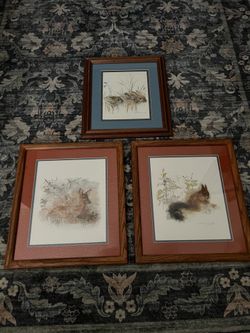 Woodlands vintage nursery wall art set