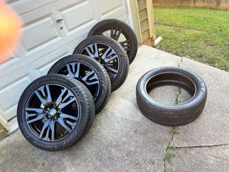 Honda 20” Black Alloy Wheels with Tires Set of 4