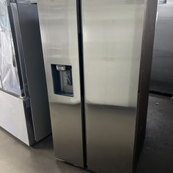 New Open Box Samsung Stainless Steel Side By Side Refrigerator 