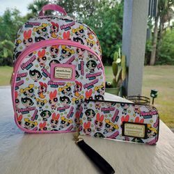 Powerpuff Girls Backpack And Wallet Set 
