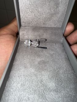 Diamond flower earrings