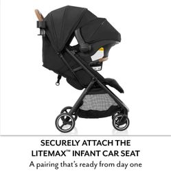 Great deal!!! $100 OFF  Brand new  Evenflo Otto+ Travel System w/LiteMax Infant Car Seat, Light Weight, One Hand Gravity Fold (Chia Black)