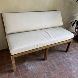 Outdoor Bench With Pillow Cushion