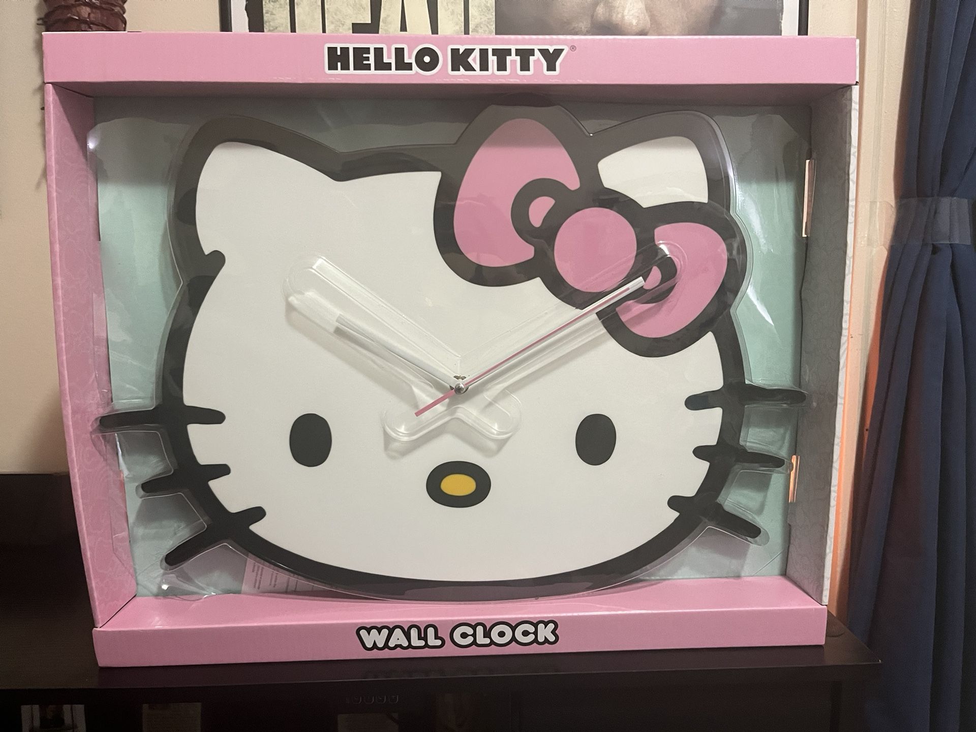 Hello Kitty  Pink Bow Wall Clock  