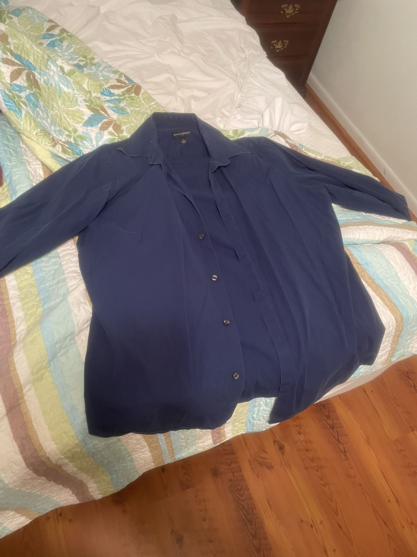 Dark Blue Banana Republic Long Sleeve Shirt