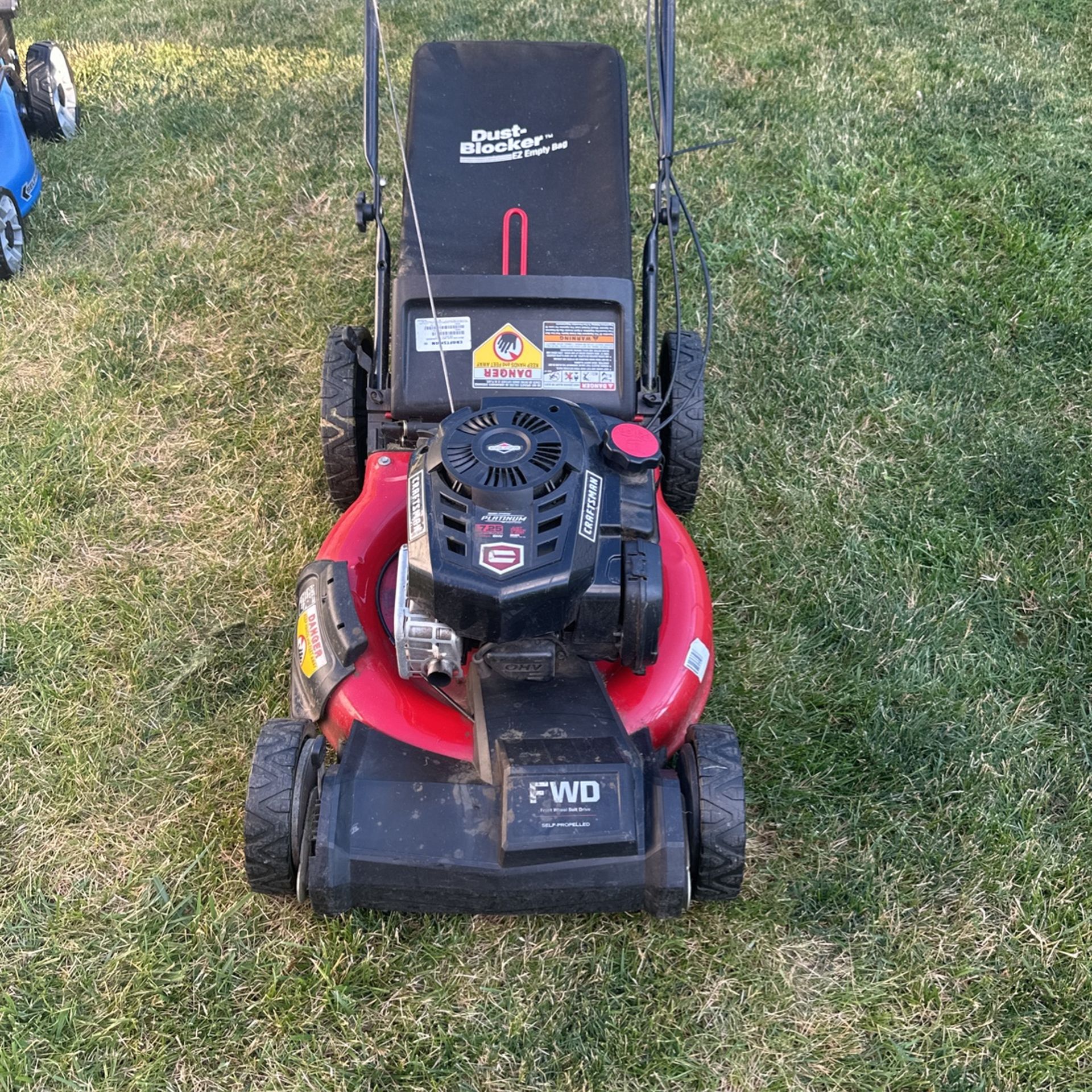 Craftsman Self Propelled Lawnmower 7.25 , 163cc, Briggs& Stratton Motor Platinum Engine Series