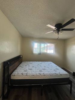 QUEEN BED FRAME AND MATTRESS