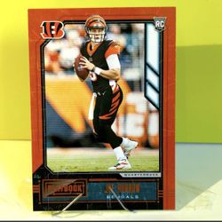 Joe Burrow Playbook Orange Foil Rookie Card 