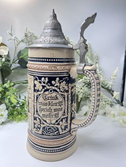 Vintage Thewalt German Beer Stein 10.75” made in west germany 