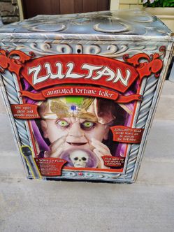 VTG Gemmy Zultan Animated Light-Up Talking Fortune Teller  w mic Halloween animatronics Rare