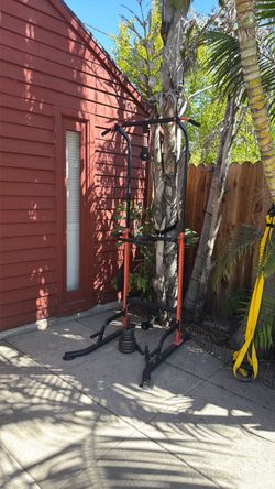 Gym set with 25 lbs (total) weights and attachments