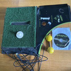 Optishot Infrared Golf Simulator Swing Analysis w/CD, plastic Balls used no computer monitor cord included. Not tested 