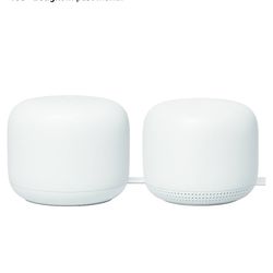 Google Nest Wifi - AC2200 (2nd Generation) Router and Add On Access Point Mesh Wi-Fi System (2-Pack, Snow)