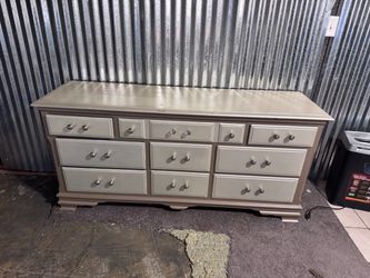 Large Wood Dresser with 10 Drawers