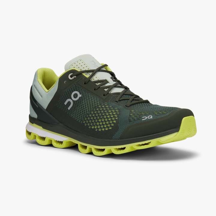 Men's Brand New 2019 On Running Cloudsurfer Size 10 Jungle / Lime Shoes