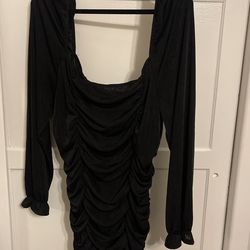 Rouged Black Dress