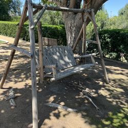 Wooden Porch Swing 