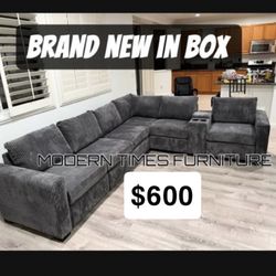 Dark Grey And Light Grey Sectional 
