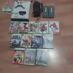 Comes With A Controller 14 Games-not Used Battery Charger Connecter To The Light Xbox 360 Drive 60+GB And 64+MB 
