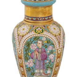 Imperial Russian Silver & Enamel Tea Caddy “Ovchinnikov Maker Mark”88 Silver