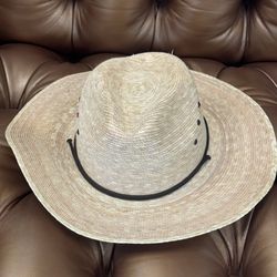 Men's Western Palm Straw Cowboy Hat 7 1/4 58 20X Hat