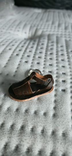 Leather Mexican Huarache Keychain 