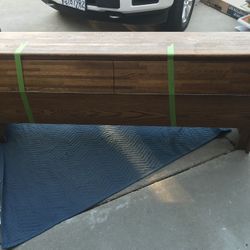 Solid Oak King Headboard with Storage