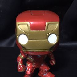 Rare Exclusive Bobblehead Captain America Civil War Iron Man Mark 46 Funko Pop Toy Mcu Marvel Disney Cheap Used