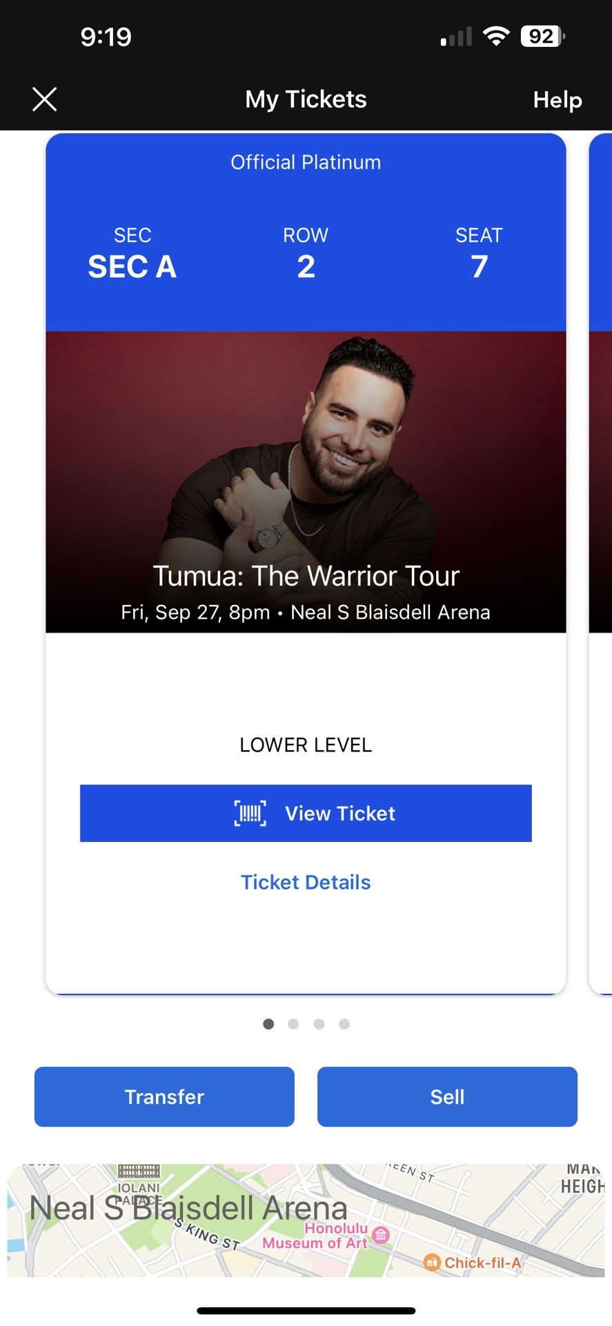 Tumua tickets For Sale for 9/27/24