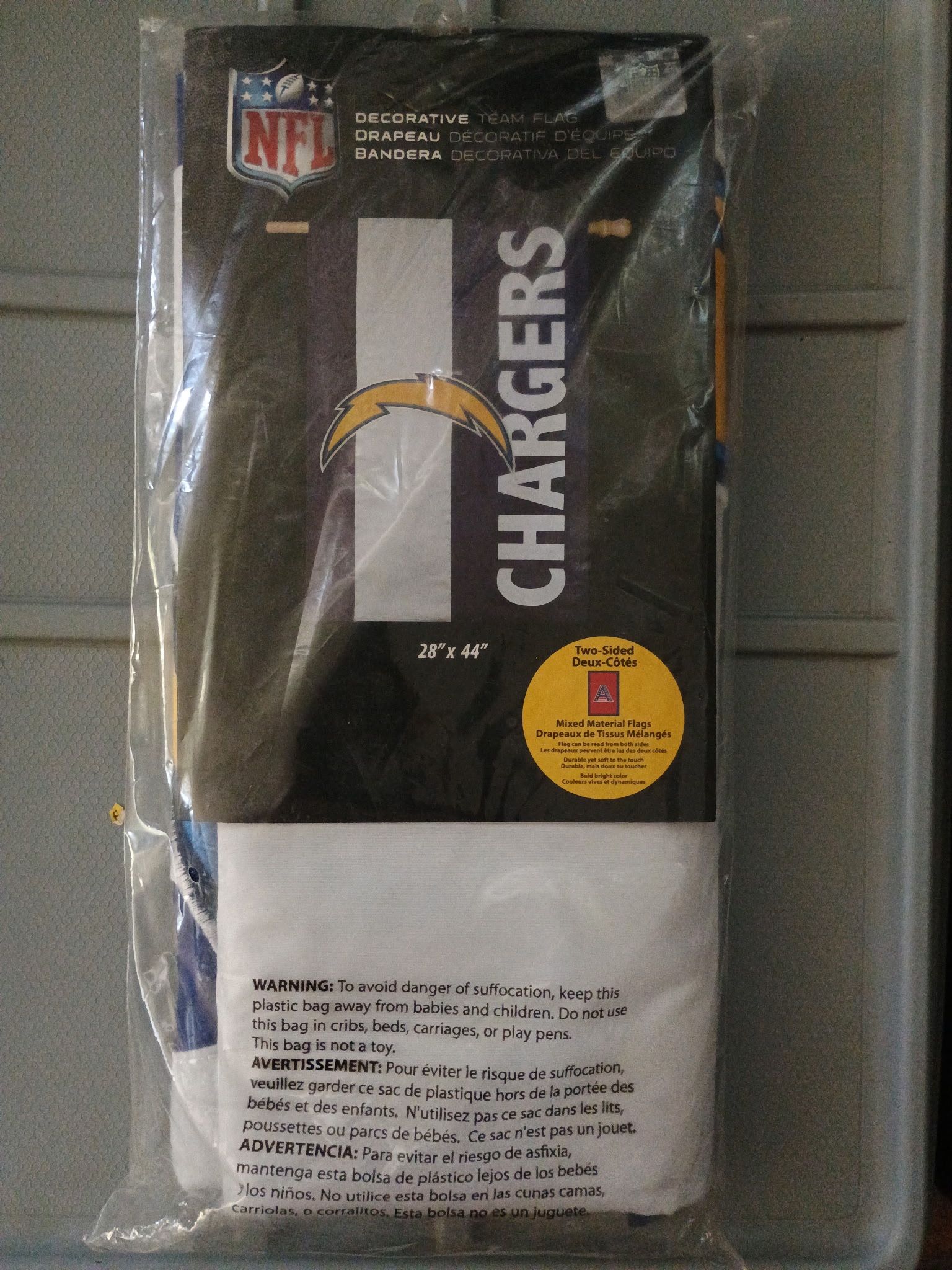 Football! Chargers Decorative Team Flag