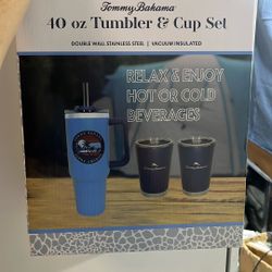 Brand New Set Of Tommy Bahama Tumblers - Never Opened 