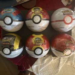 6 Pack PokeBall Tin