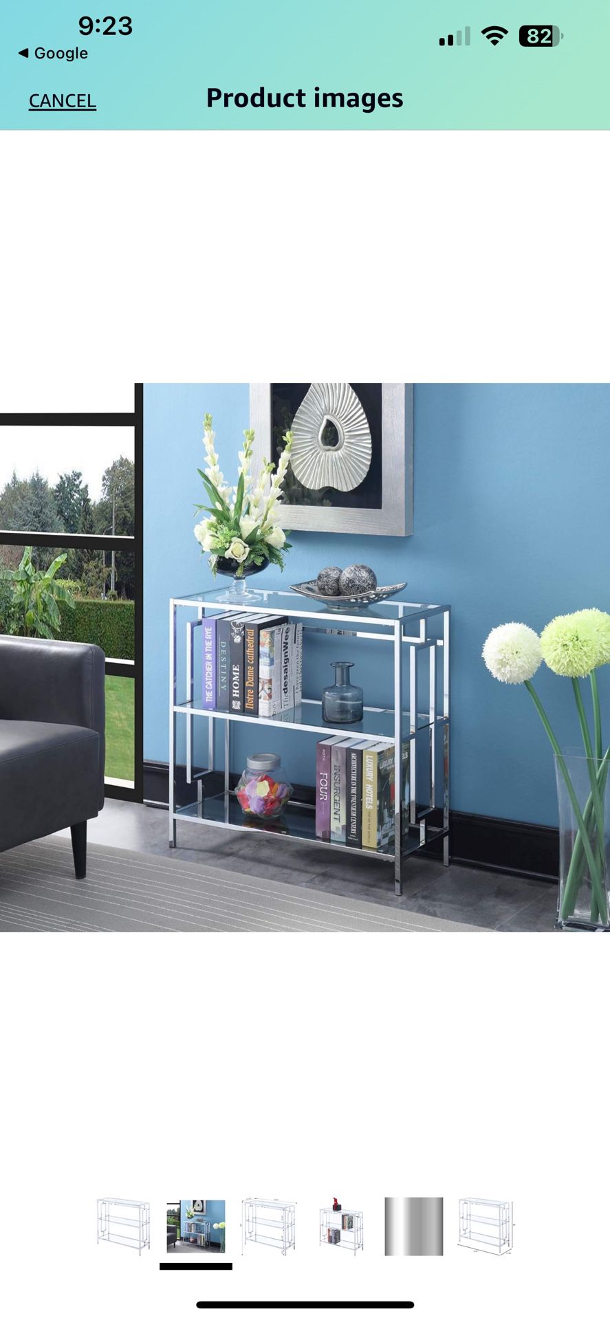 Mirrored Chrome Decorative Table/Shelf