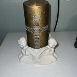 Angel Cross Candle Holder $2