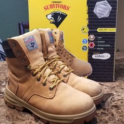 Leather Steel Toe Boots Size 7.5 (READ POST BEFORE CONTACTING)