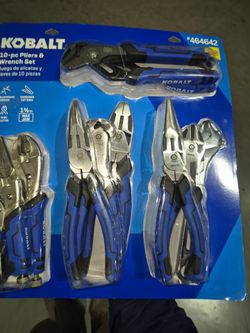 Cobalt 10 piece pliers & wrench set