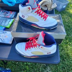 Jordan 5 Retro USA Olympic Size 13 With OG Box