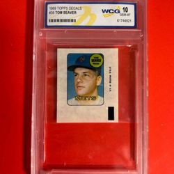 1969 Topps Decals #38 graded WCG Gem Mint 10