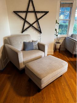 Joybird Roddy Chair & Ottoman Set