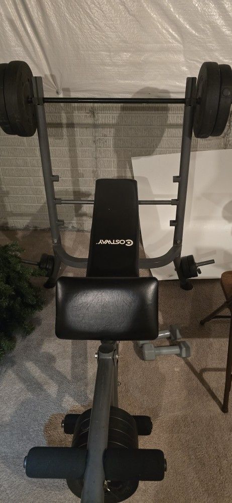 Costway Workout Bench And Weights